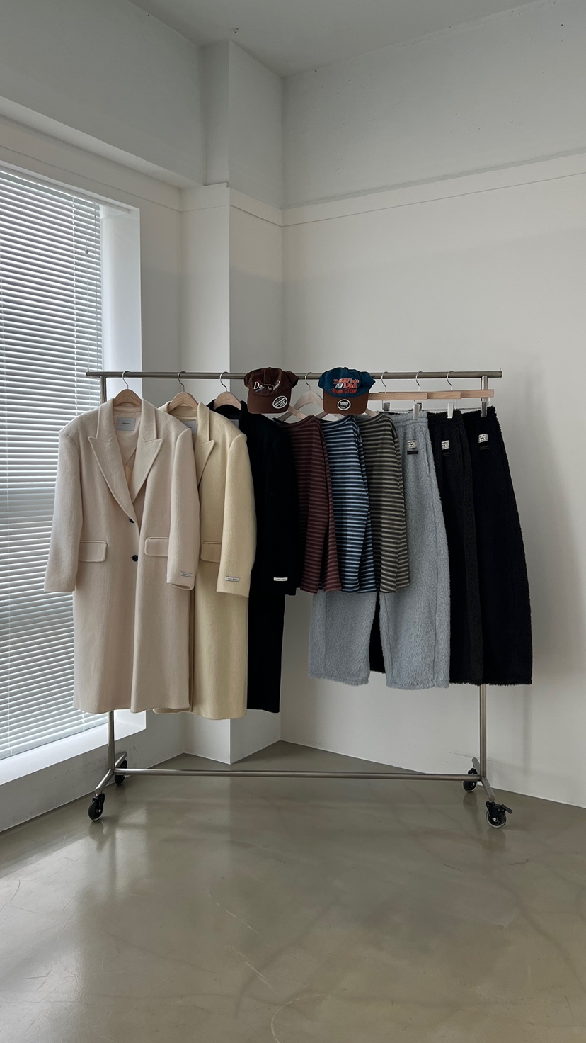 ANOTHER AVENUE韓國代購㊣女士新款休閑中長款大衣羊駝毛混紡ANOTHER AVENUE中長款大衣