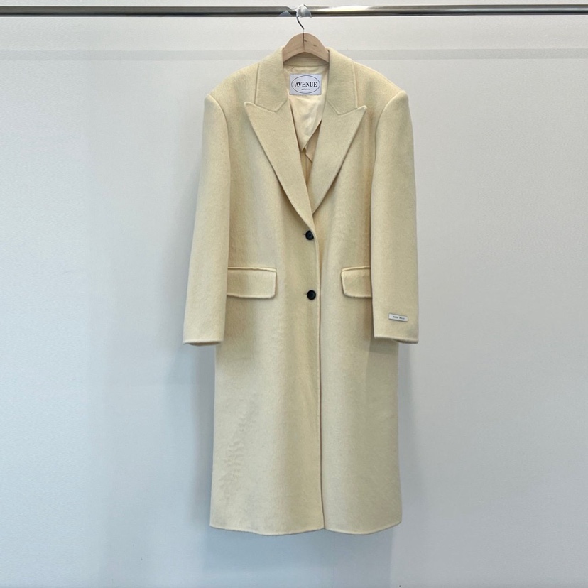 ANOTHER AVENUE韓國代購㊣女士新款休閑中長款大衣羊駝毛混紡ANOTHER AVENUE中長款大衣圖色3