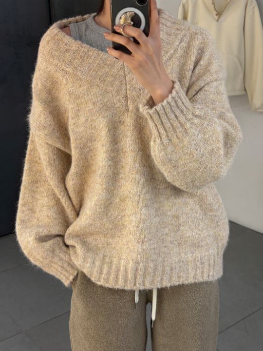 CALLIT東大門㊣直郵女裝新品職業人氣25秋冬時尚休閑針織衫V領CALLIT針織衫