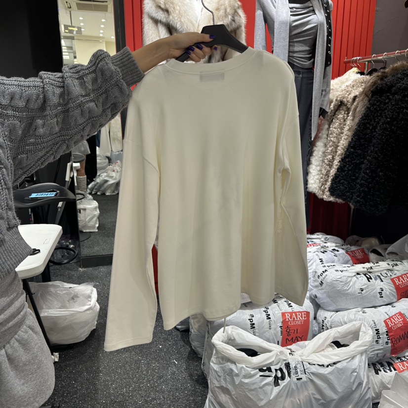 RARE CLOSET韓國代購㊣女裝新品休閑推薦時尚長袖T恤假兩件RARE CLOSET長袖T恤