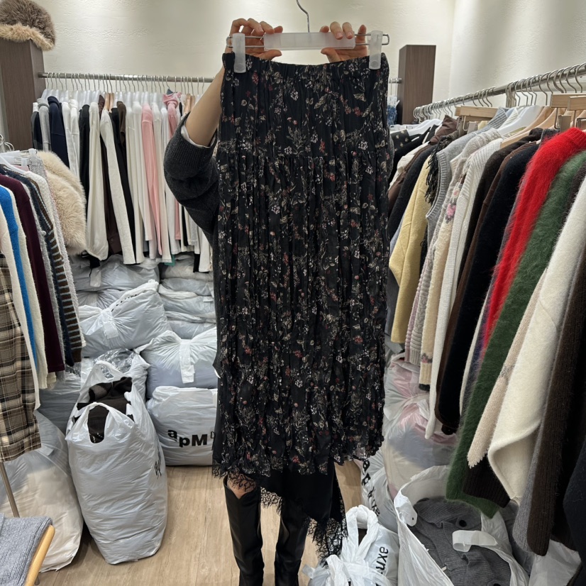 HANSUNGHYUN東大門㊣實拍女裝新品時尚職業推薦人氣長裙褶皺HANSUNGHYUN長裙圖色2