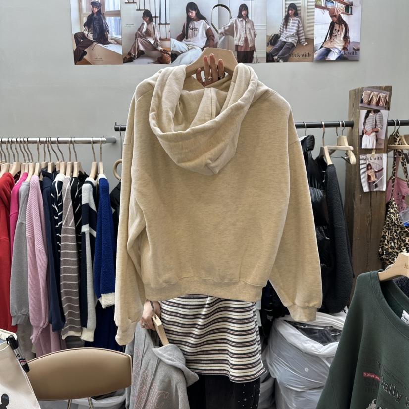 STICK WITH東大門㊣代購女裝新品推薦時尚25秋冬人氣衛衣加絨STICK WITH衛衣