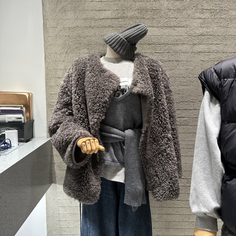 JUNI東大門㊣代購女裝新品熱賣人氣推薦休閑時尚職業短款大衣my juni短款大衣圖色2