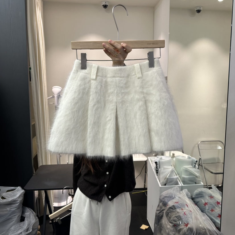 SALT BREAD東大門㊣代購女士新款25秋冬時尚推薦熱賣休閑短裙SALT BREAD短裙圖色1