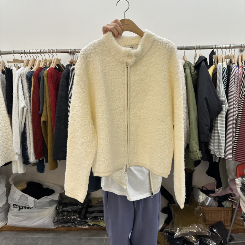 DELIGHT-L東大門㊣實拍女裝新品熱賣職業毛衣羊毛拉鏈開衫DELIGHT-L毛衣圖色1