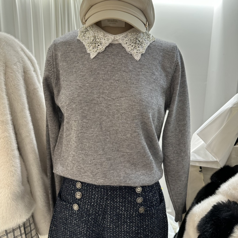 ABLESTUDIO東大門㊣代購女士新品職業休閑時尚25秋冬針織衫ABLESTUDIO針織衫圖色1