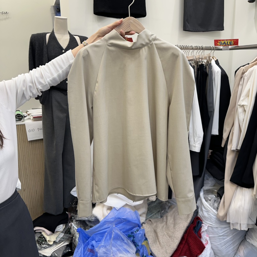 THE LOW東大門㊣實拍女士新品熱賣時尚職業襯衫蕾絲衫泡泡袖THE LOW襯衫/蕾絲衫圖色1