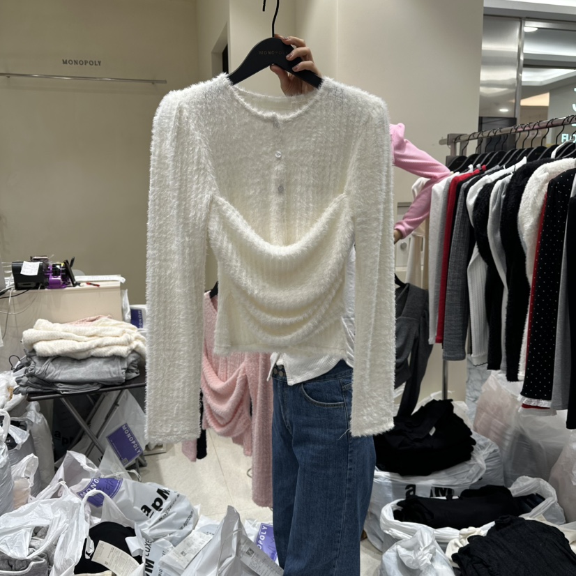 MONOPOLY東大門㊣直郵女裝新品休閑職業推薦25秋冬人氣針織衫MONO_POLY針織衫圖色1
