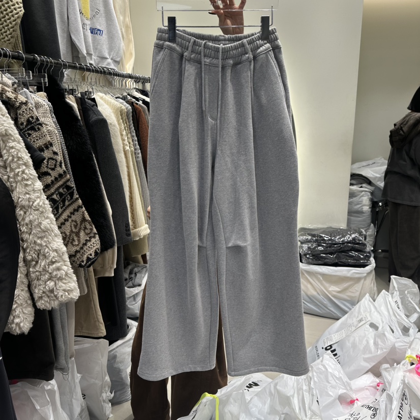 AT THE END東大門㊣代購女士新款時尚人氣推薦休閑褲加絨AT THE END休閑褲圖色2