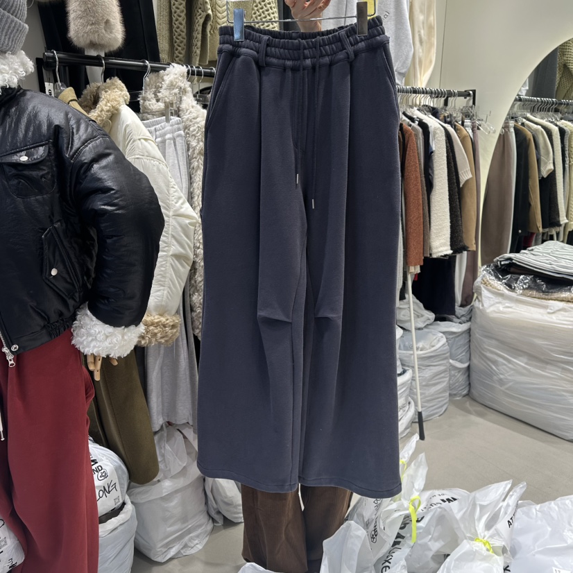 AT THE END東大門㊣代購女士新款時尚人氣推薦休閑褲加絨AT THE END休閑褲圖色4