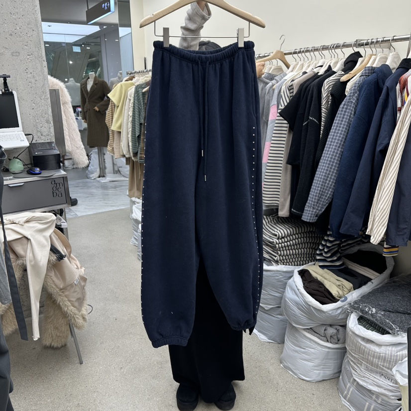 AMOEBA韓國直郵㊣女裝新品推薦時尚25秋冬人氣熱賣休閑褲加絨AMOEBA休閑褲圖色1