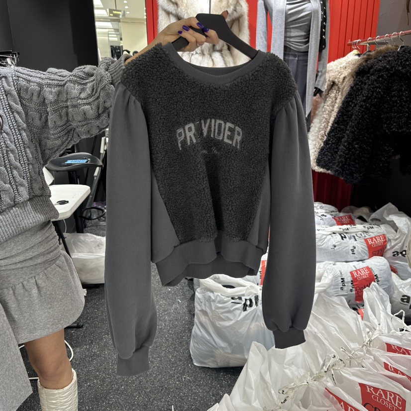 RARE CLOSET韓國直郵㊣女裝新品25秋冬人氣職業熱賣衛衣加絨RARE CLOSET衛衣圖色1