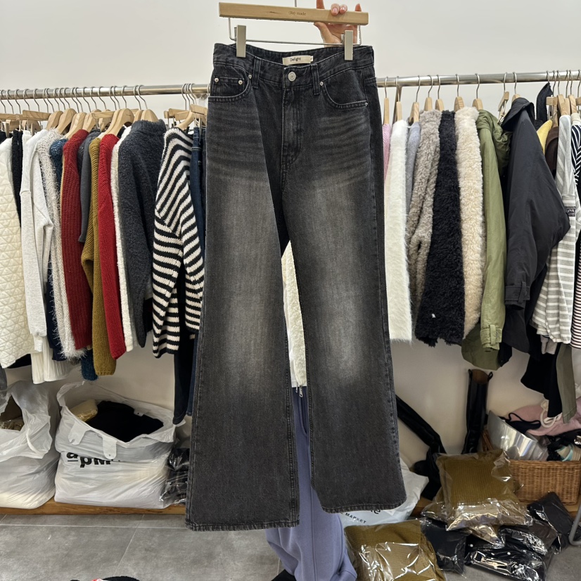 DELIGHT-L韓國直郵㊣女士新品職業熱賣25秋冬人氣牛仔褲絨DELIGHT-L牛仔褲圖色1