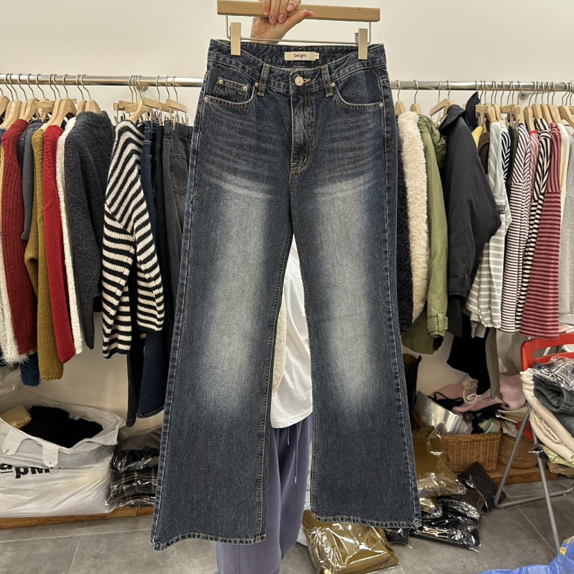 DELIGHT-L韓國直郵㊣女士新品職業熱賣25秋冬人氣牛仔褲絨DELIGHT-L牛仔褲圖色2