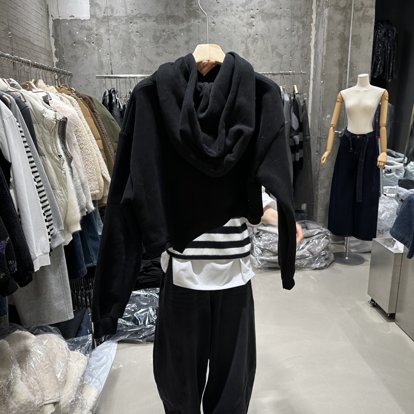 JUNI韓國代購㊣女裝新品時尚人氣推薦職業熱賣休閑衛衣加絨my juni衛衣