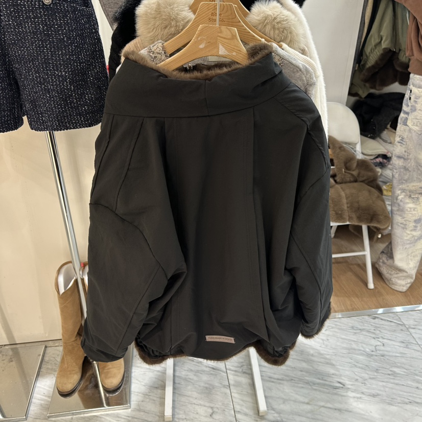 ABLESTUDIO東大門㊣直郵女裝新款休閑時尚夾克雙面抓絨拉鏈ABLESTUDIO夾克