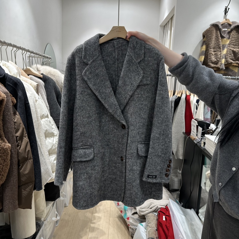 DDAY韓國直郵㊣女裝新款職業時尚25秋冬推薦熱賣人氣短款大衣DDAY短款大衣圖色1