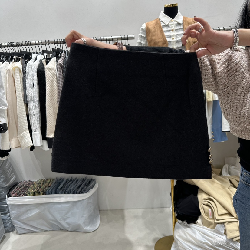 LOTTIMO韓國代購㊣女士新款時尚休閑25秋冬人氣職業熱賣短裙LOTTIMO短裙圖色2