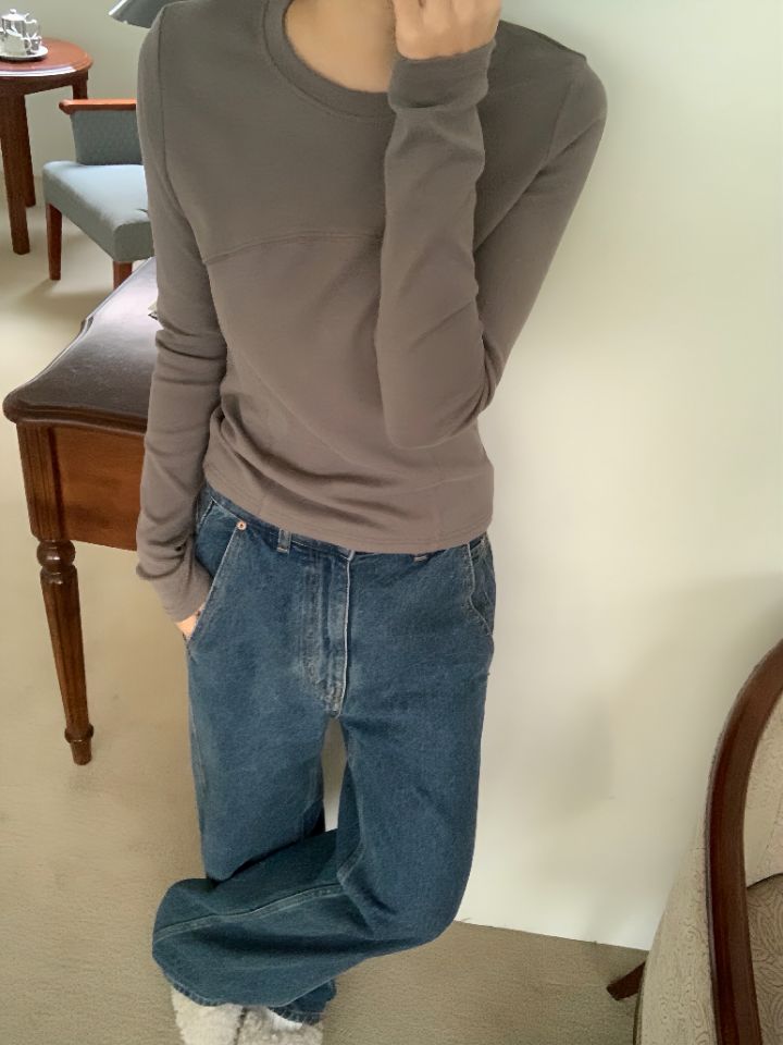 DOIT韓國代購㊣女士新款熱賣人氣休閑25秋冬時尚職業長袖T恤DOIT長袖T恤