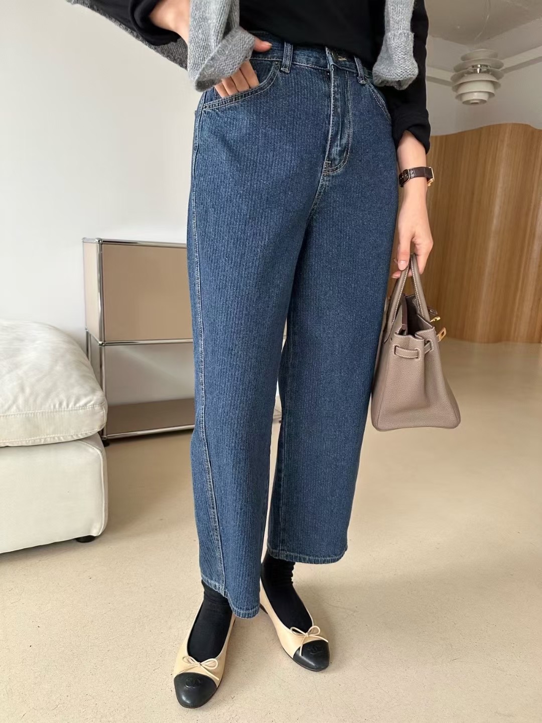 KIND-카인드-OT韓國代購㊣女士新品推薦熱賣25秋冬牛仔褲KIND-ot牛仔褲圖色1