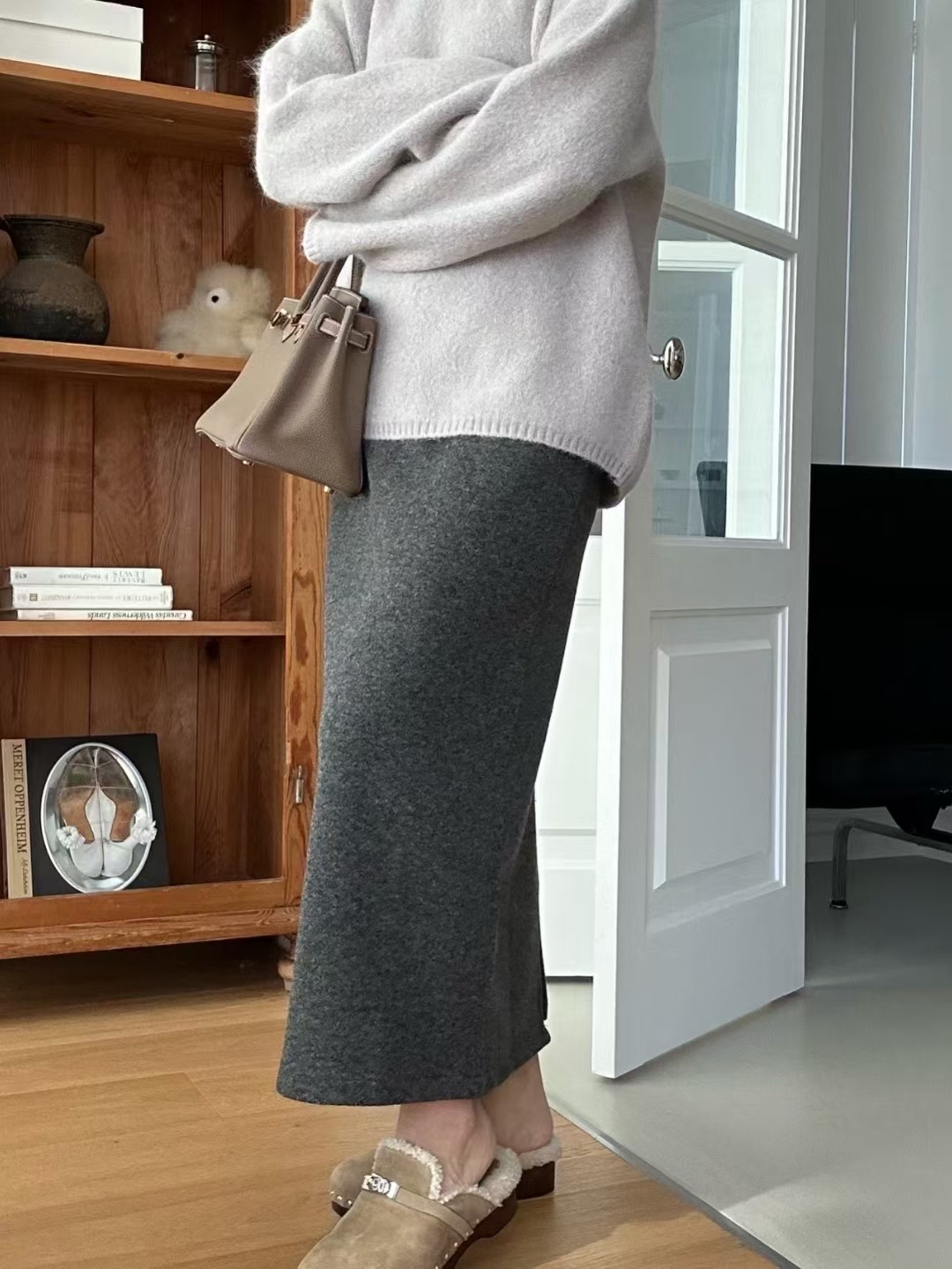 KIND-카인드-OT韓國直郵㊣女裝新品25秋冬時尚人氣長裙羊毛KIND-ot長裙圖色1