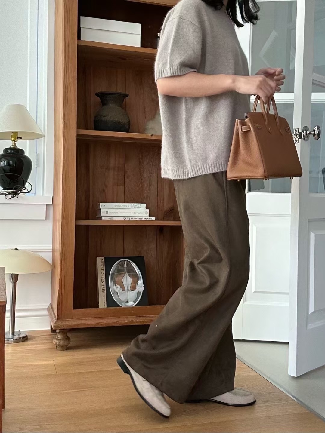 KIND-카인드-OT韓國代購㊣女裝新款時尚人氣休閑褲皮褲麂皮KIND-ot休閑褲