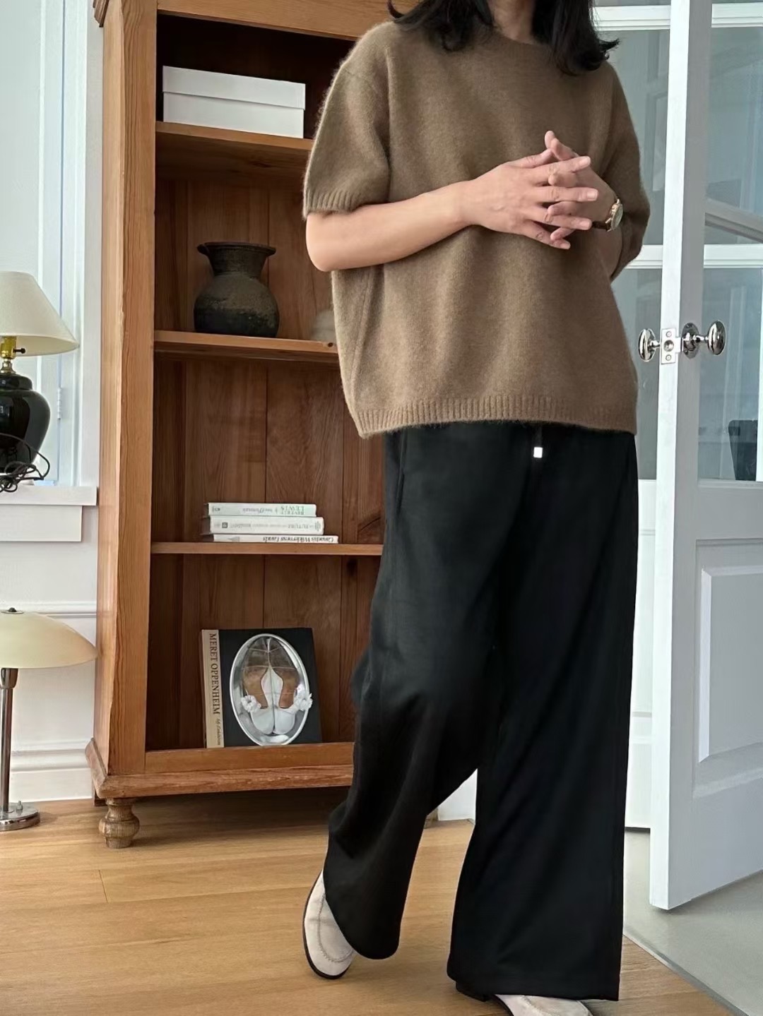 KIND-카인드-OT韓國代購㊣女裝新款時尚人氣休閑褲皮褲麂皮KIND-ot休閑褲圖色2