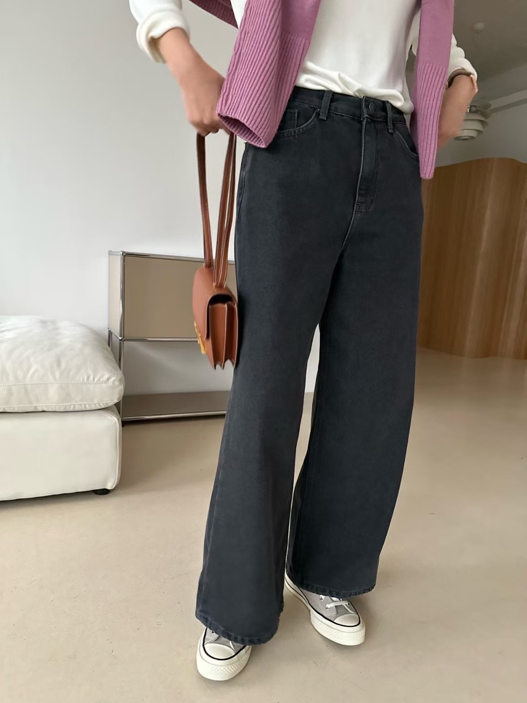 KIND-카인드-OT韓國代購㊣女士新品休閑25秋冬時尚牛仔褲KIND-ot牛仔褲