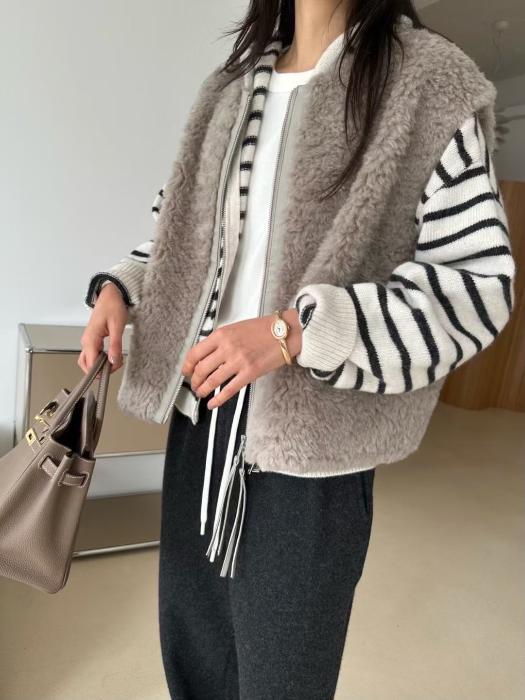 KIND-카인드-OT東大門㊣直郵女士新款時尚人氣熱賣馬甲羊毛KIND-ot馬甲