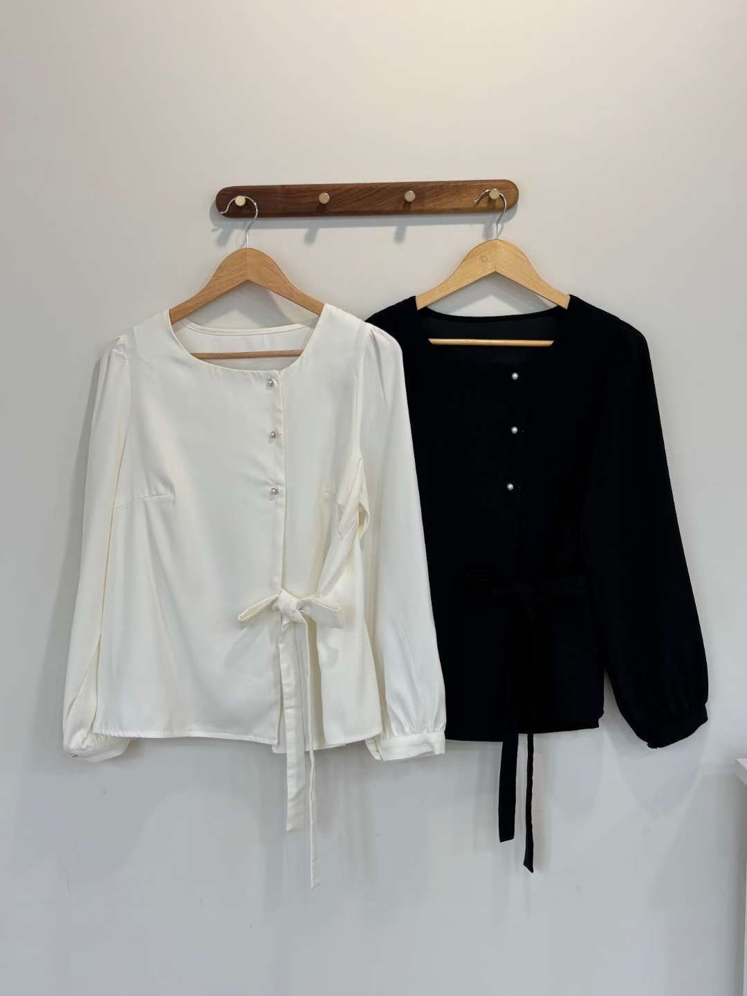 Cream東大門㊣實拍女士新品熱賣襯衫蕾絲衫Cream_奶油襯衫/蕾絲衫圖色2左二色