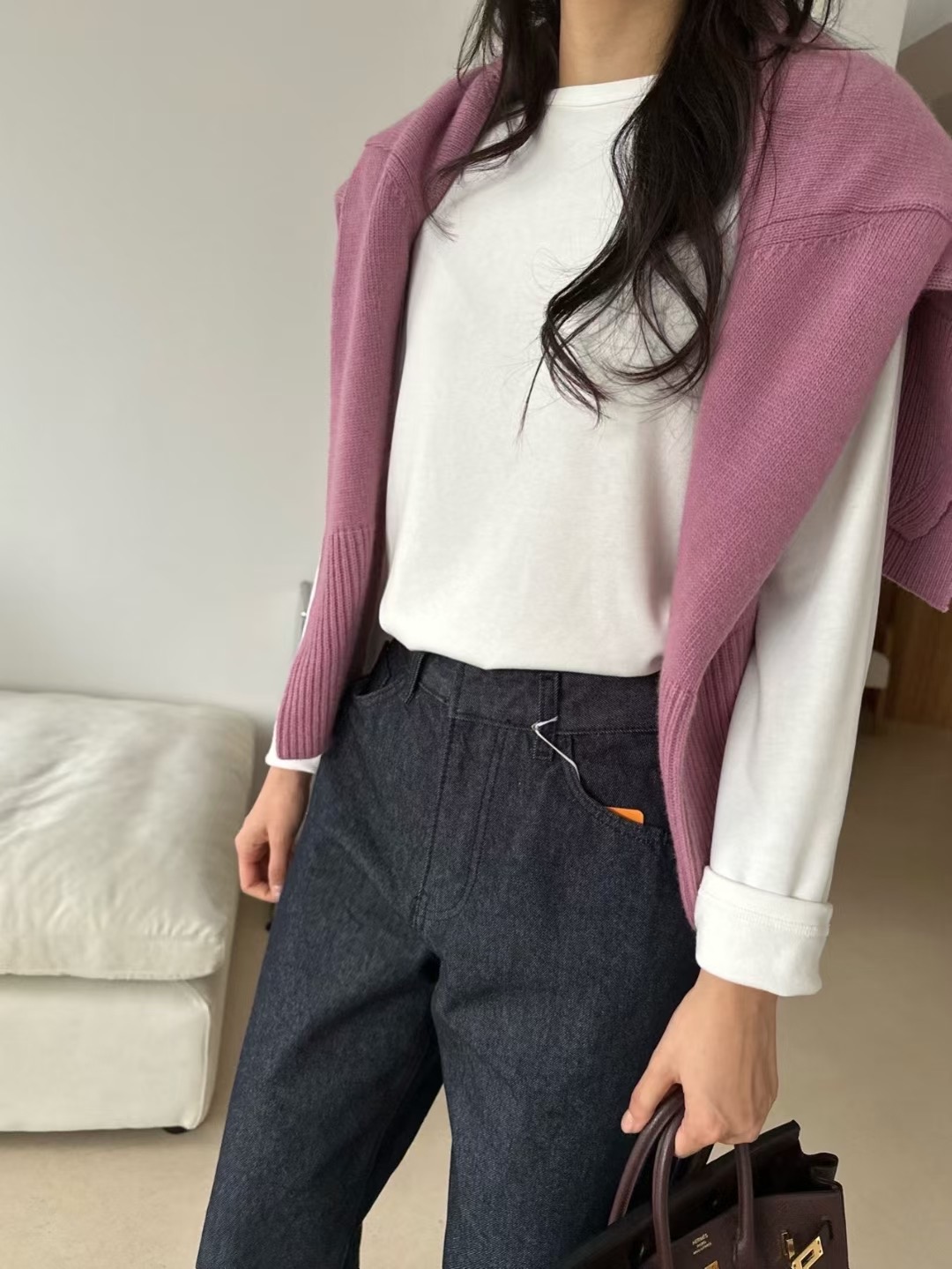 KIND-카인드-OT韓國直郵㊣女士新品25秋冬長袖T恤不含披肩KIND-ot長袖T恤圖色1