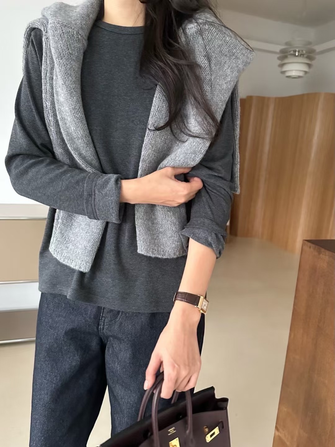 KIND-카인드-OT韓國直郵㊣女士新品25秋冬長袖T恤不含披肩KIND-ot長袖T恤圖色3