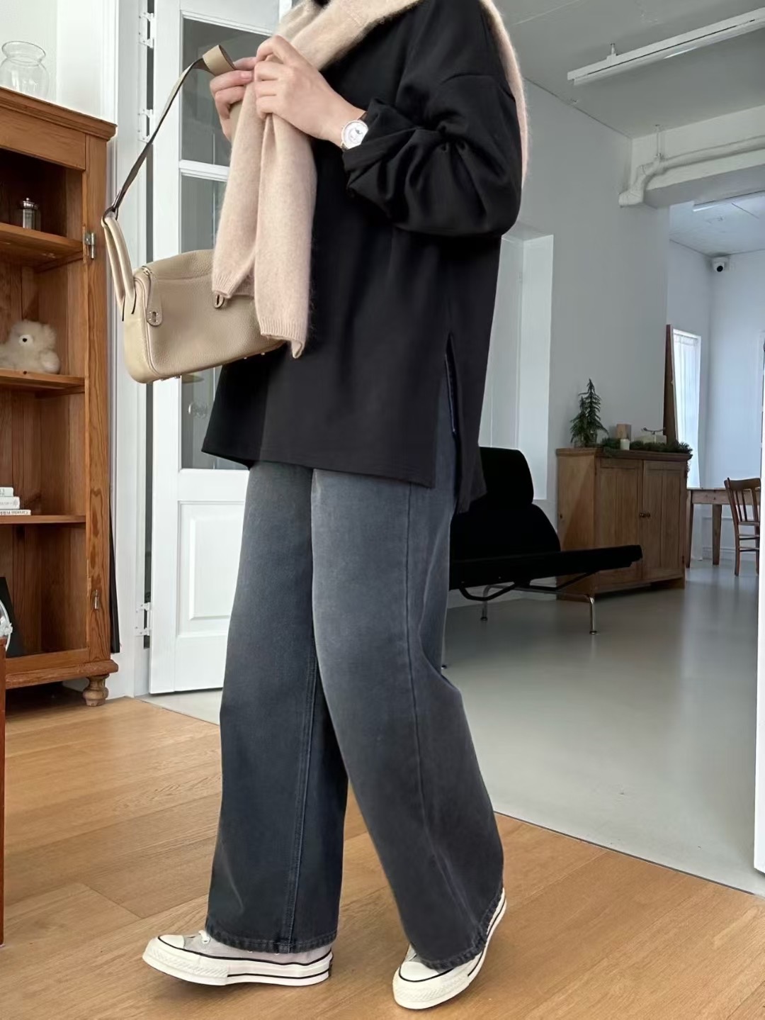 KIND-카인드-OT韓國代購㊣女裝新品推薦職業長袖T恤不含披肩KIND-ot長袖T恤