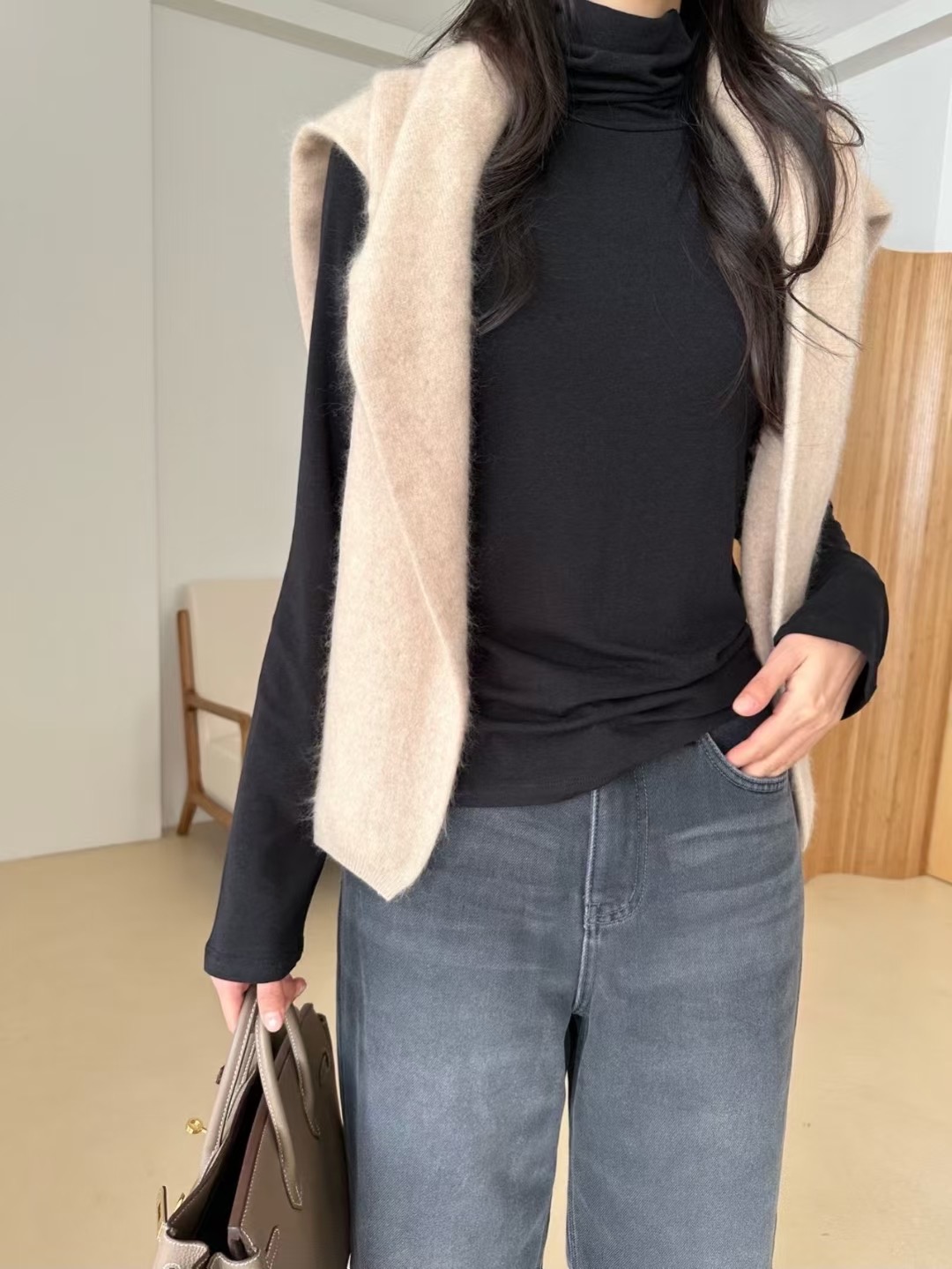 KIND-카인드-OT韓國代購㊣女裝新品真品人氣長袖T恤不含披肩KIND-ot長袖T恤圖色3