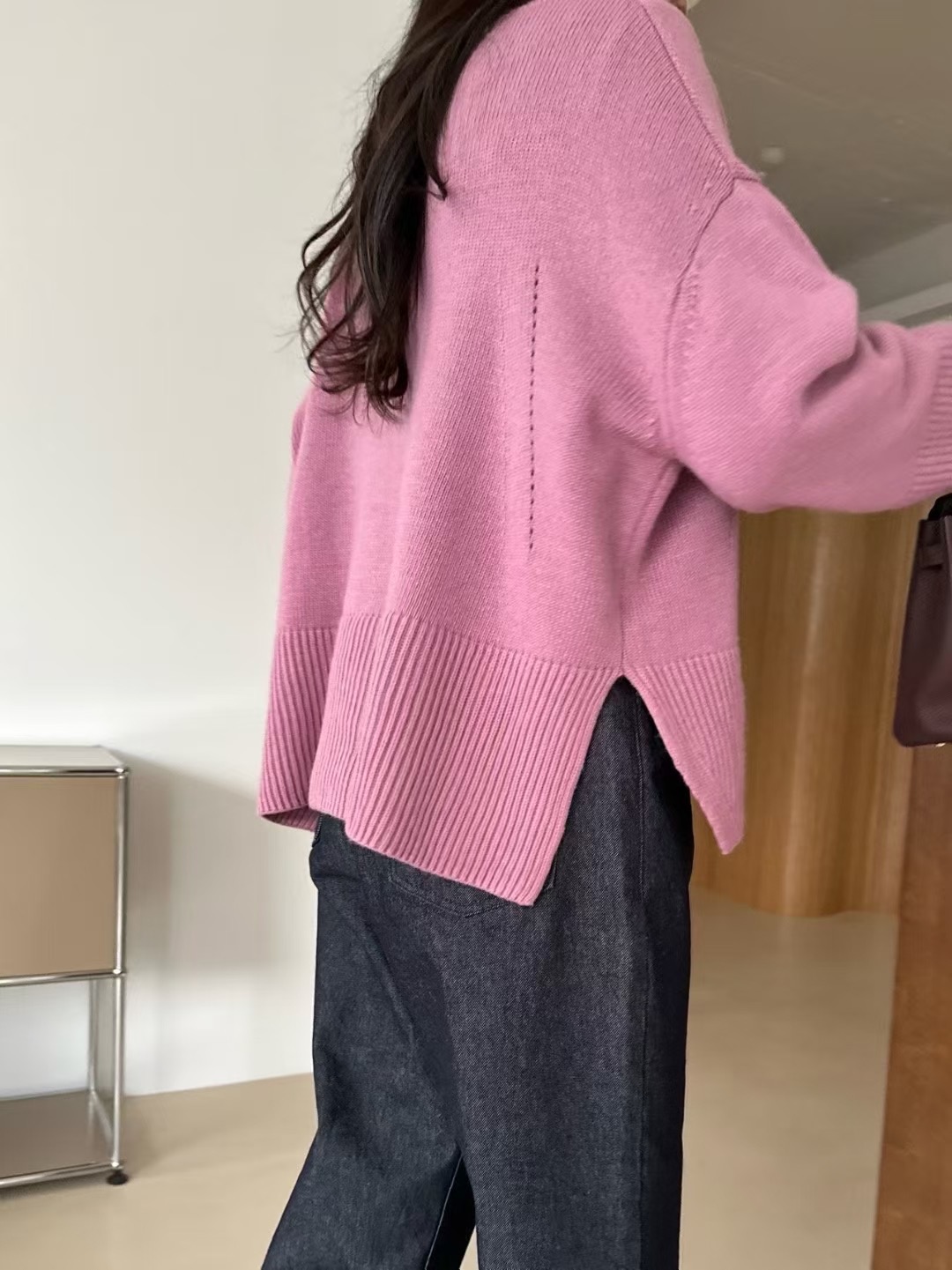 KIND-카인드-OT東大門㊣實拍女裝新款熱賣休閑職業毛衣V領KIND-ot毛衣