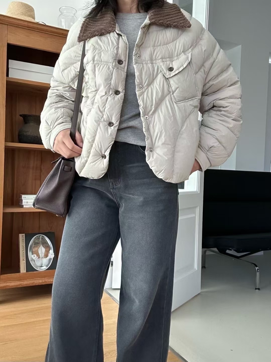 KIND-카인드-OT東大門㊣直郵女士新品真品職業短款棉服鴨絨KIND-ot短款棉服圖色1