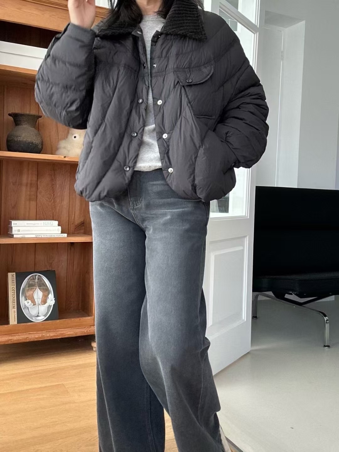 KIND-카인드-OT東大門㊣直郵女士新品真品職業短款棉服鴨絨KIND-ot短款棉服圖色2