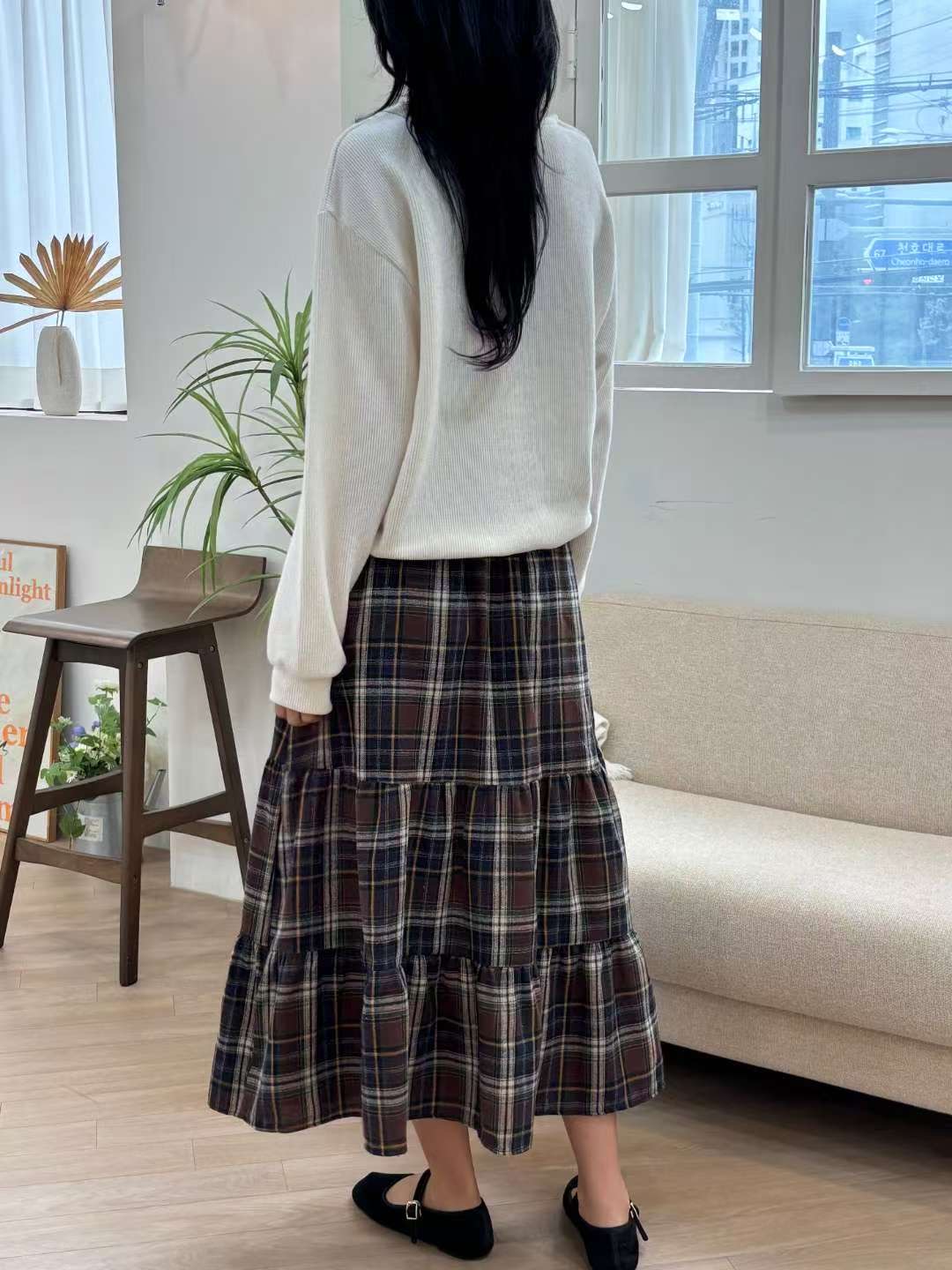 Cream東大門㊣代購女裝新品人氣長裙Cream_奶油長裙