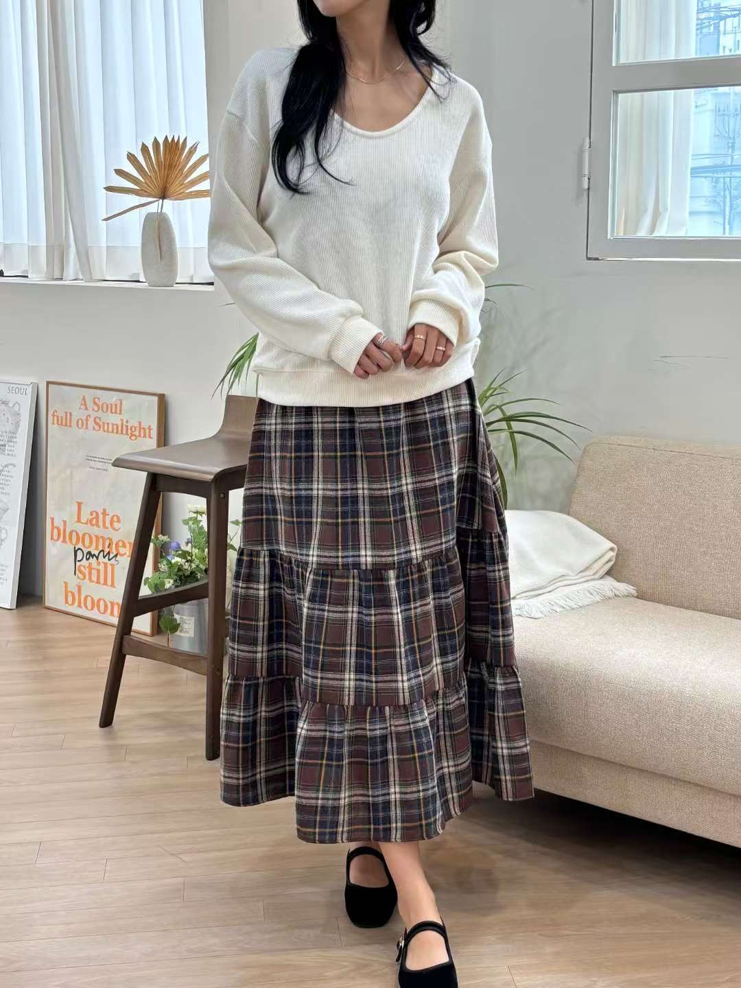 Cream東大門㊣代購女裝新品人氣長裙Cream_奶油長裙圖色2