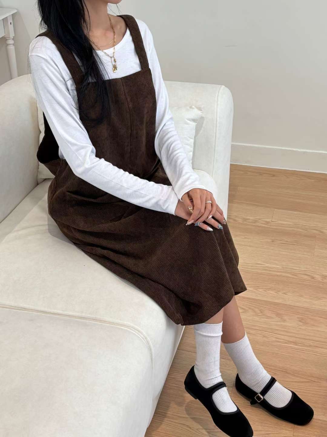 Cream東大門㊣直郵女裝新品熱賣連衣裙不含內搭Cream_奶油連衣裙