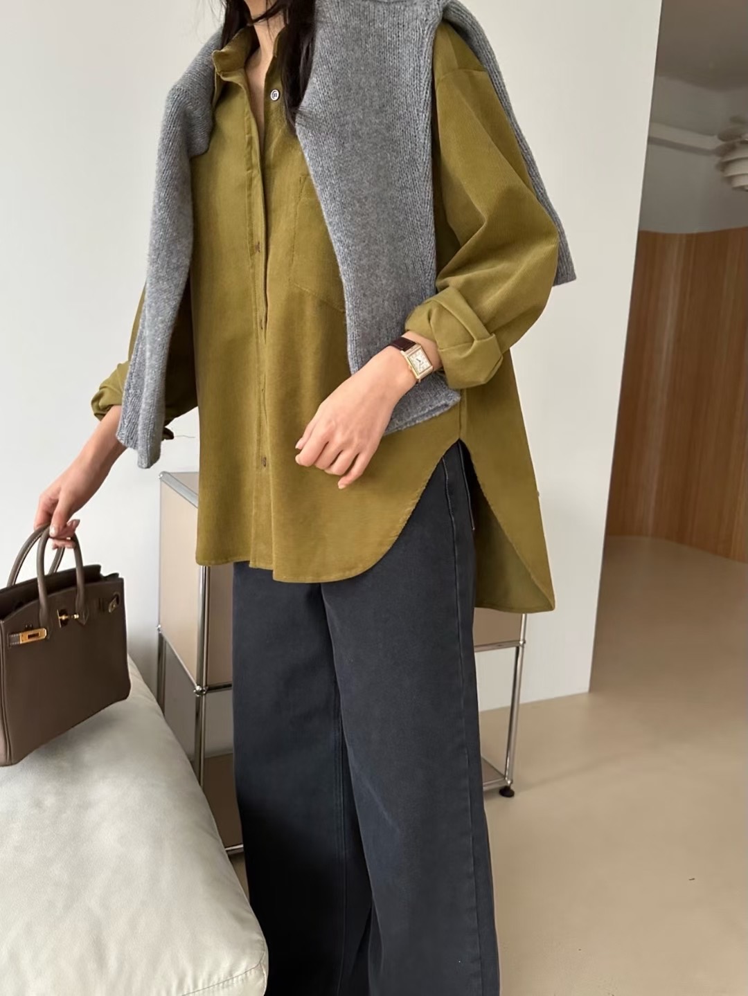 KIND-카인드-OT東大門㊣代購女裝新品職業襯衫蕾絲衫不含披肩KIND-ot襯衫/蕾絲衫圖色2