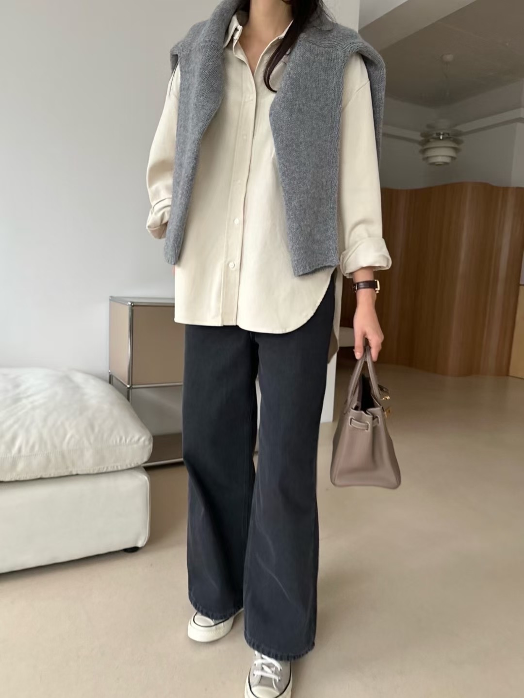 KIND-카인드-OT東大門㊣代購女裝新品職業襯衫蕾絲衫不含披肩KIND-ot襯衫/蕾絲衫圖色3