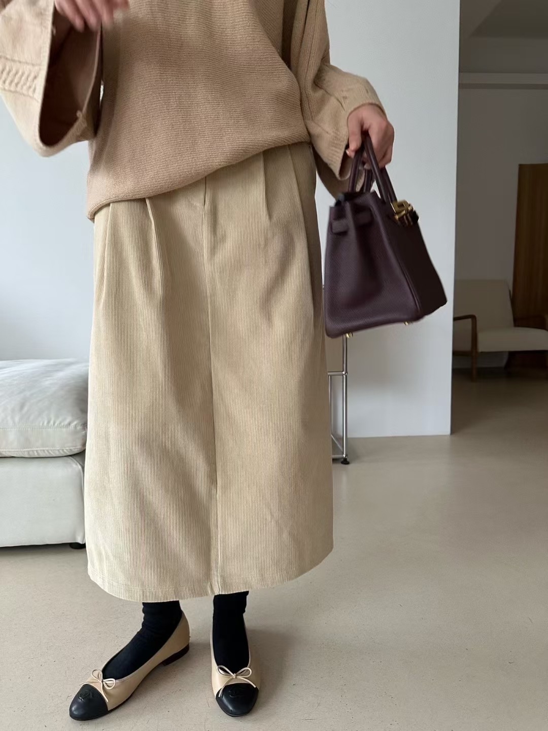 KIND-카인드-OT韓國直郵㊣女裝新品休閑人氣推薦長裙褶裥KIND-ot長裙圖色1