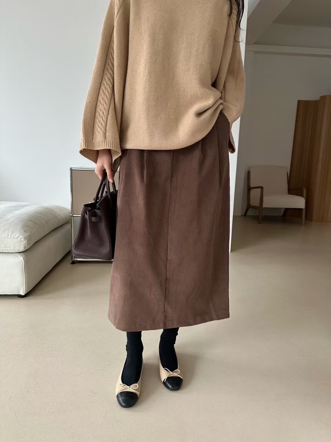 KIND-카인드-OT韓國直郵㊣女裝新品休閑人氣推薦長裙褶裥KIND-ot長裙圖色2