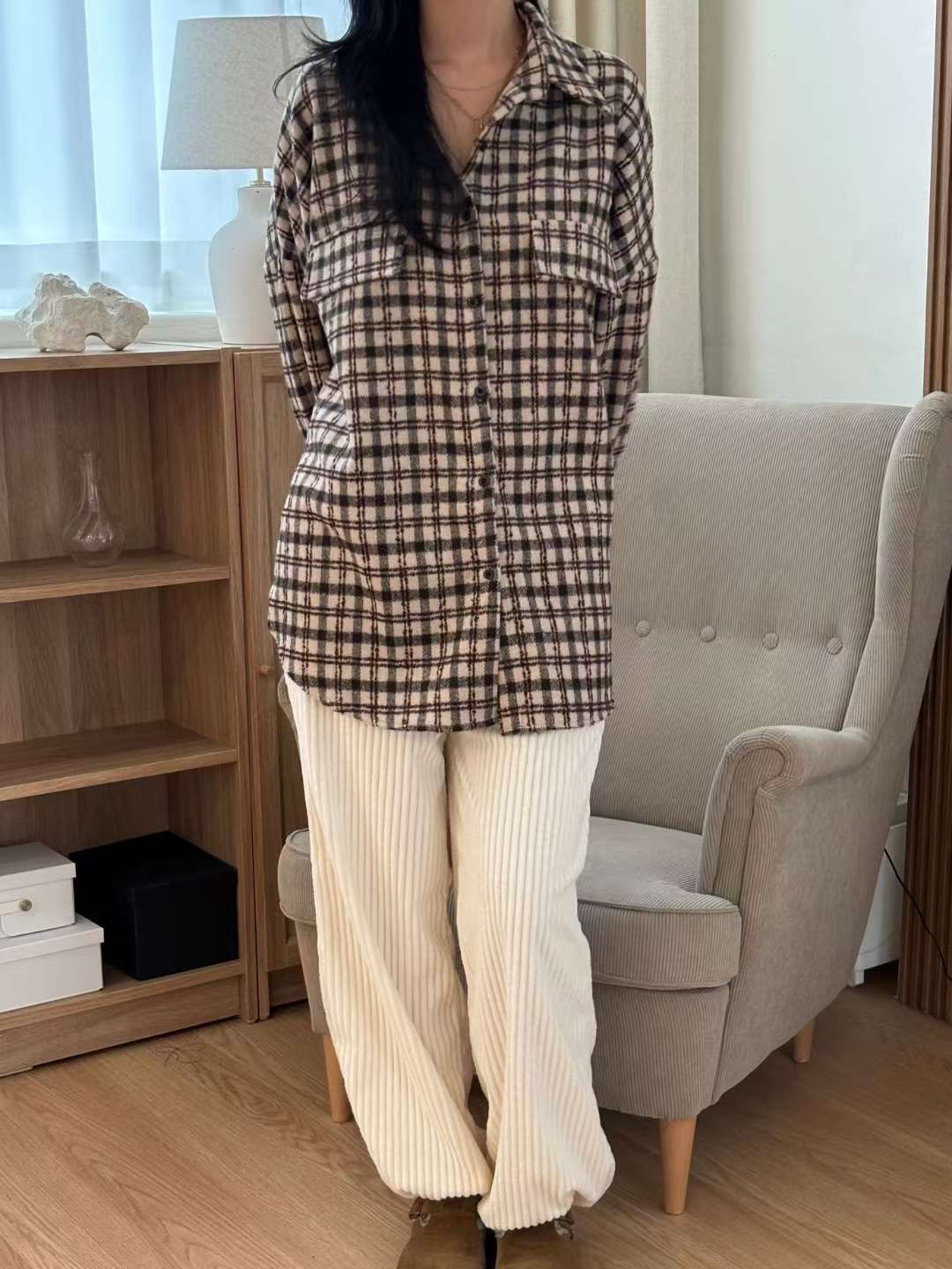 Cream東大門㊣實拍女裝新款真品襯衫蕾絲衫Cream停襯衫/蕾絲衫圖色1