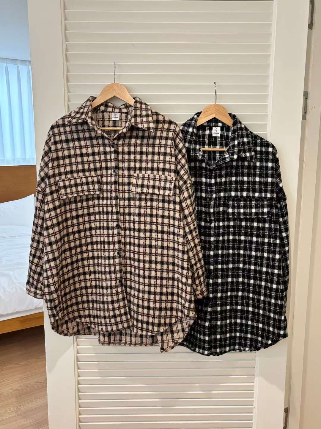 Cream東大門㊣實拍女裝新款真品襯衫蕾絲衫Cream停襯衫/蕾絲衫圖色2左二色