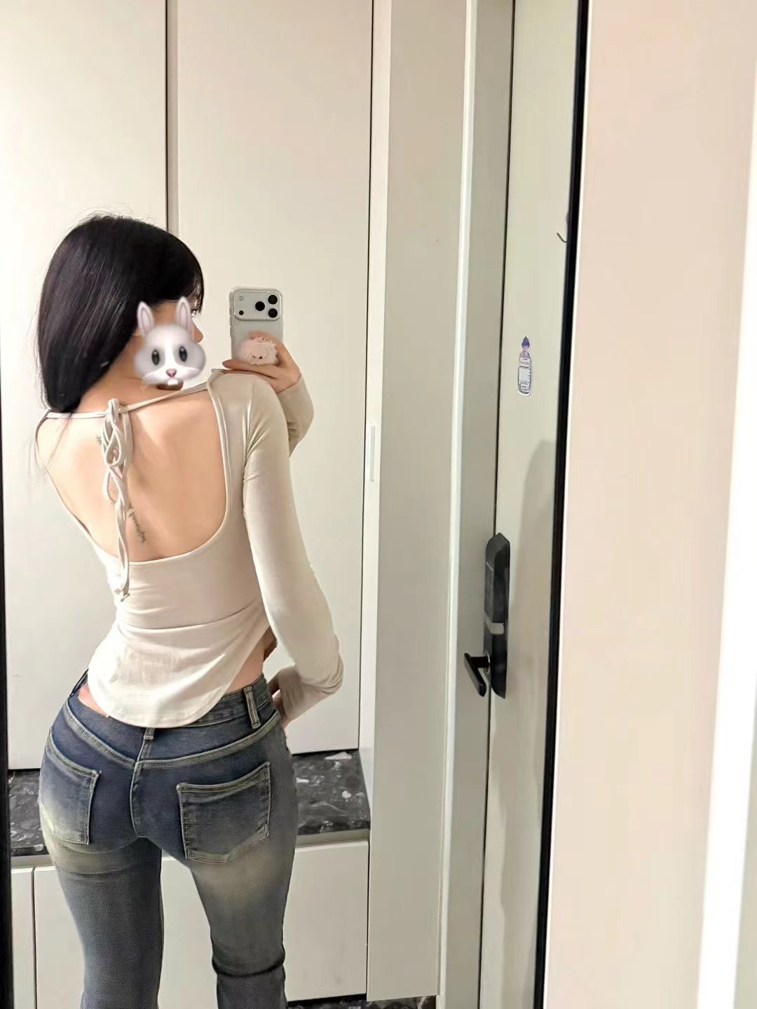 LOG MYSELF東大門㊣實拍女裝新品25秋冬職業熱賣推薦長袖T恤LOG MYSELF長袖T恤