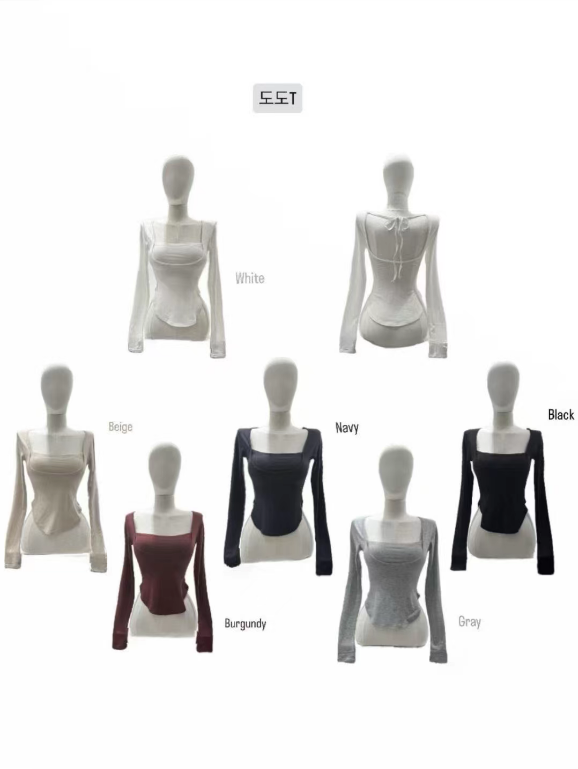 LOG MYSELF東大門㊣實拍女裝新品25秋冬職業熱賣推薦長袖T恤LOG MYSELF長袖T恤