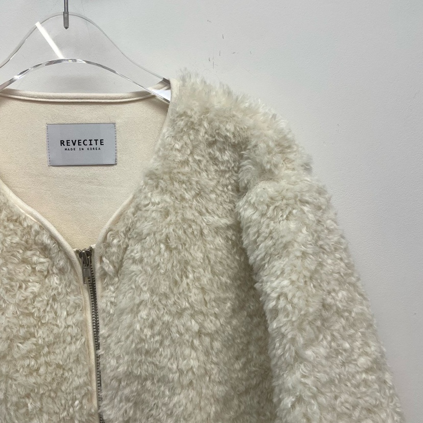 REVE CITE-L韓國代購㊣女裝新品25秋冬中長款大衣羊毛拉鏈REVE CITE-L中長款大衣