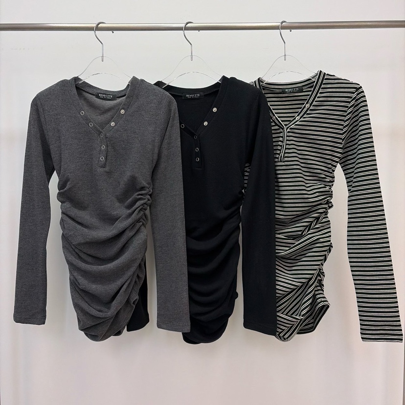 REVE CITE-L韓國直郵㊣女裝新品時尚推薦25秋冬連衣裙褶皺REVE CITE-L連衣裙